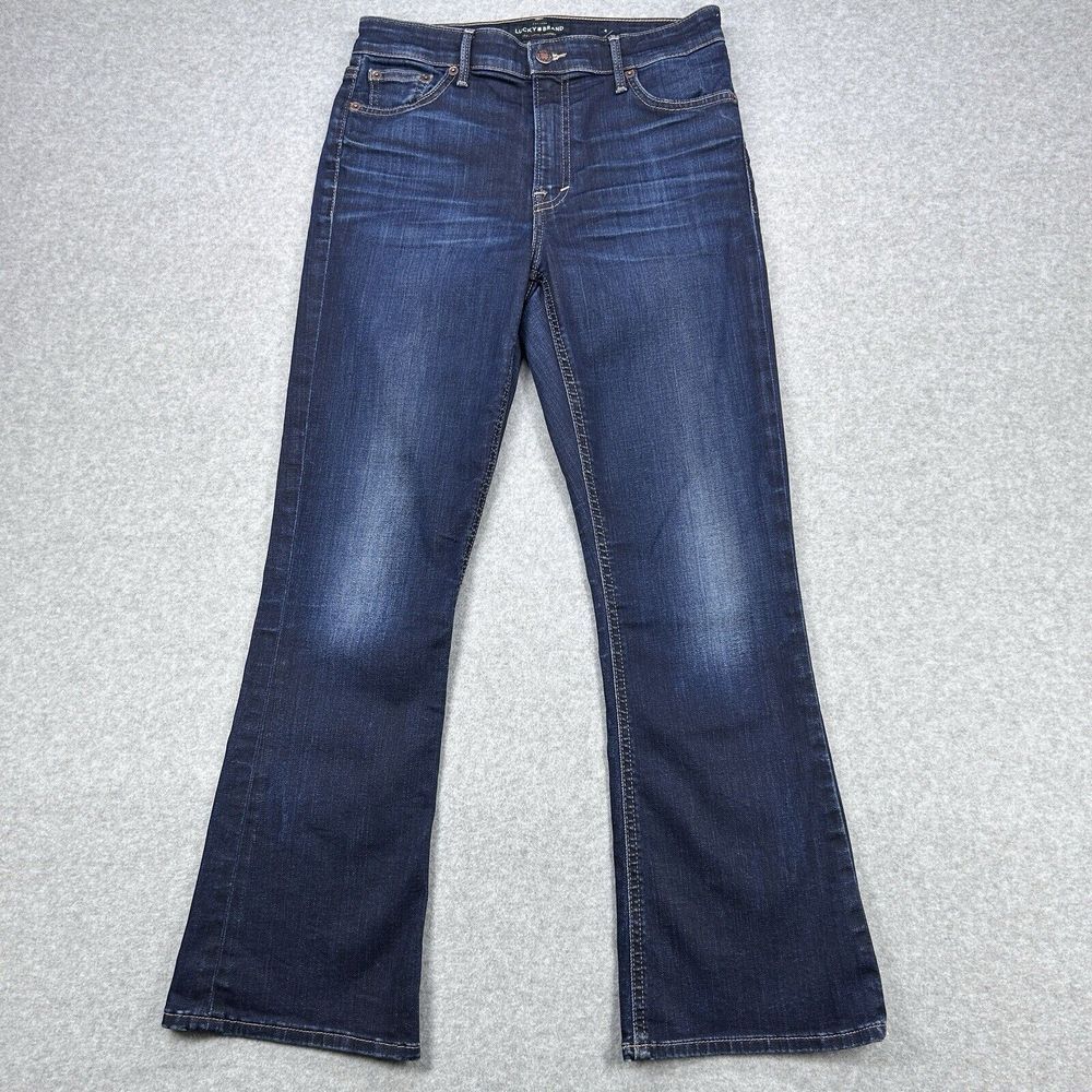 Lucky Brand‎ Jeans Women's 4/27 Blue Denim Bridgette Mini Boot Orta Premium
